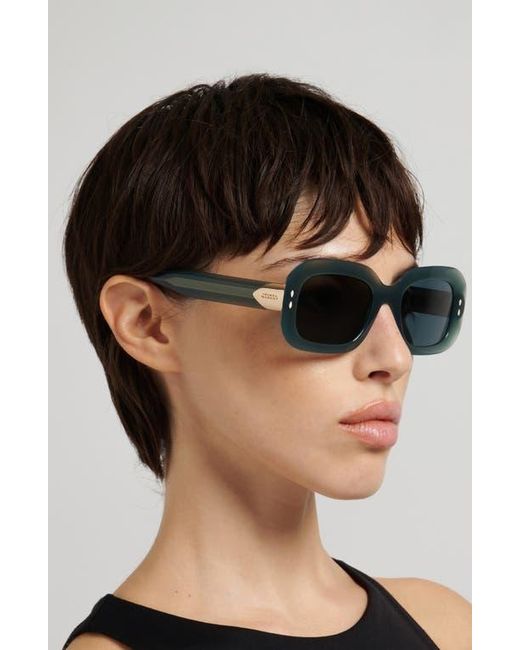 Isabel Marant Green 53Mm Rectangular Sunglasses