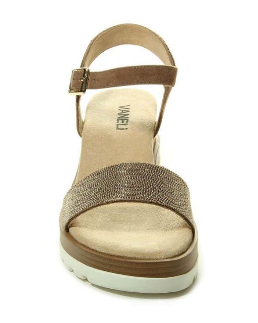 Vaneli Metallic Cedra Platform Wedge Sandal