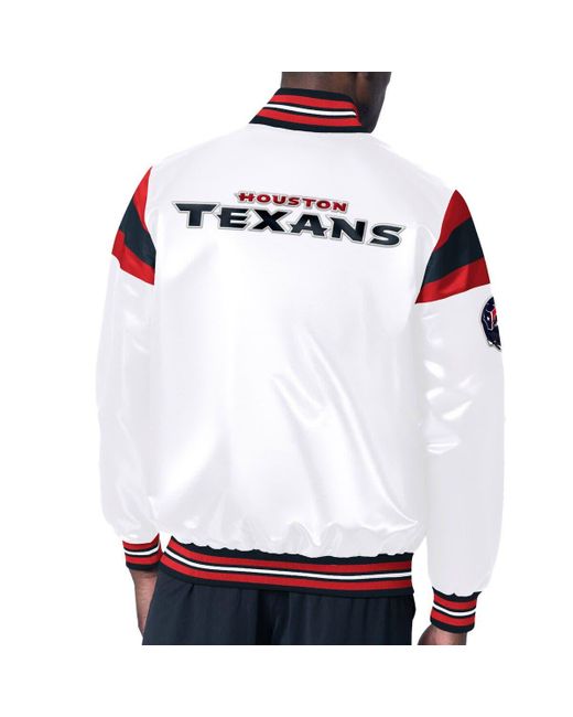 Starter Houston Texans Satin Full-snap Varsity Jacket At Nordstrom in ...