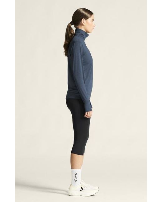 C.r.a.f.t Blue Flow Quarter Zip Pullover