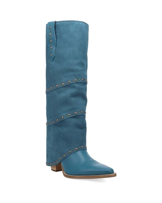Dingo Blue Texani Studded Knee High Boot