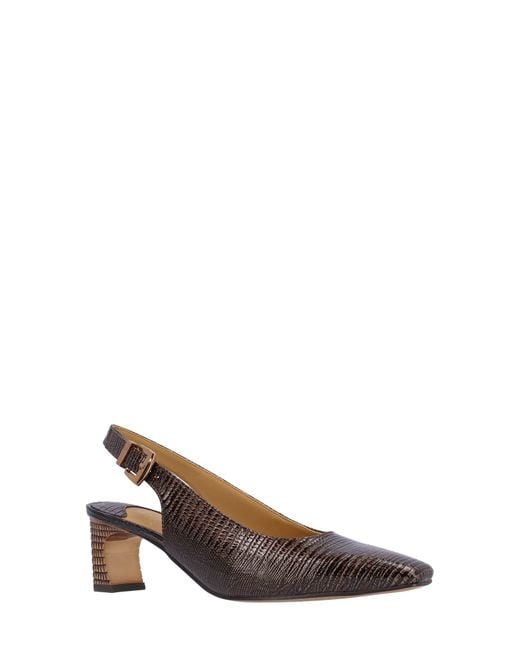 J. Reneé Brown Hadyn Lizard Embossed Slingback Pump