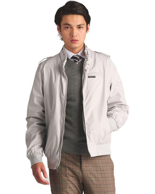 Members Only Gray Classic Iconic Racer Jacket for men