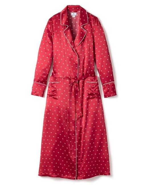 Petite Plume Red Mulberry Silk Robe