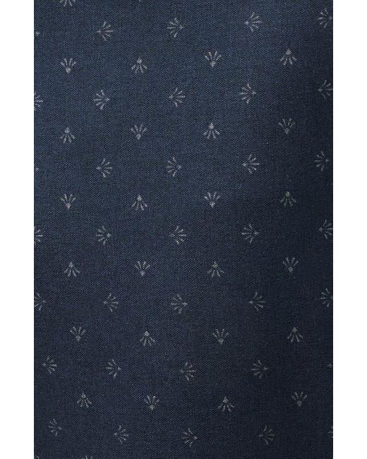 Travis Mathew Blue Tamlin Stretch Flat Front Shorts for men