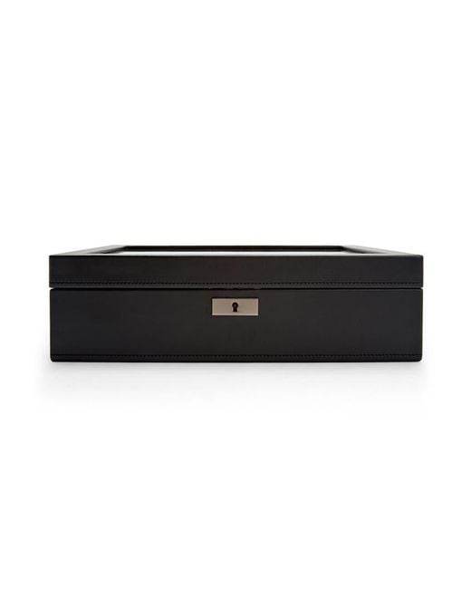 Wolf Black Axis 10 Piece Watch Box for men