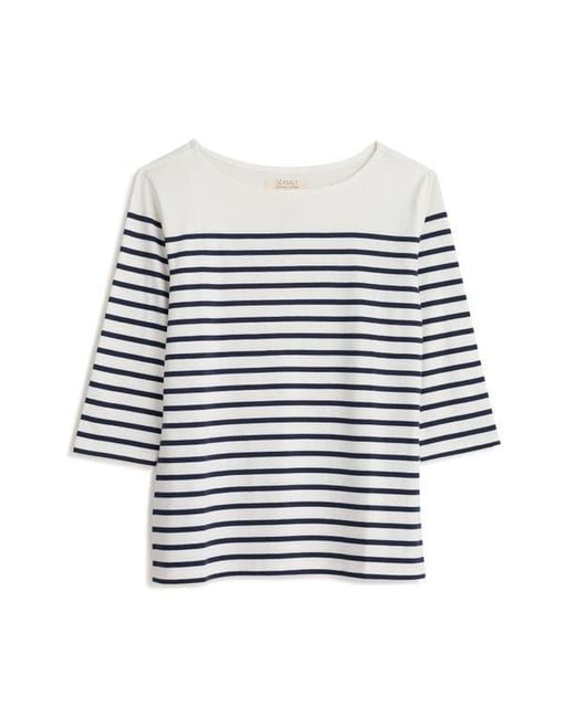 Seasalt Cornwall Multicolor Sailor Stripe Organic Cotton Top