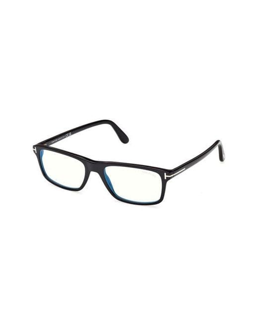 Tom Ford Brown 53Mm Rectangular Light Blocking Glasses for men