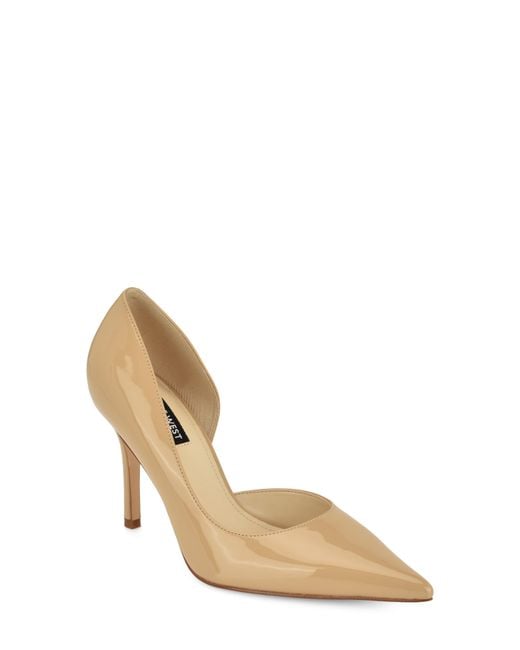 Nine West Natural Grezza Pointed Toe Half D'Orsay Pump