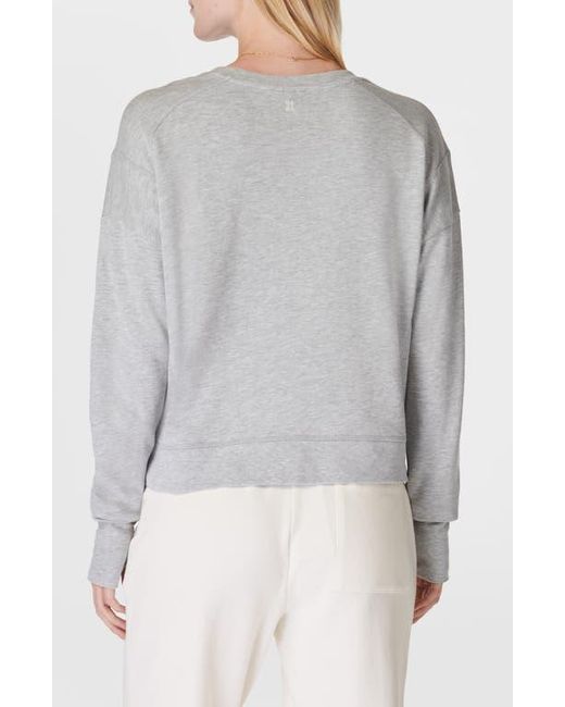 Sweaty Betty Gray After Class Organic Cotton Blend Longline Sweatshirt