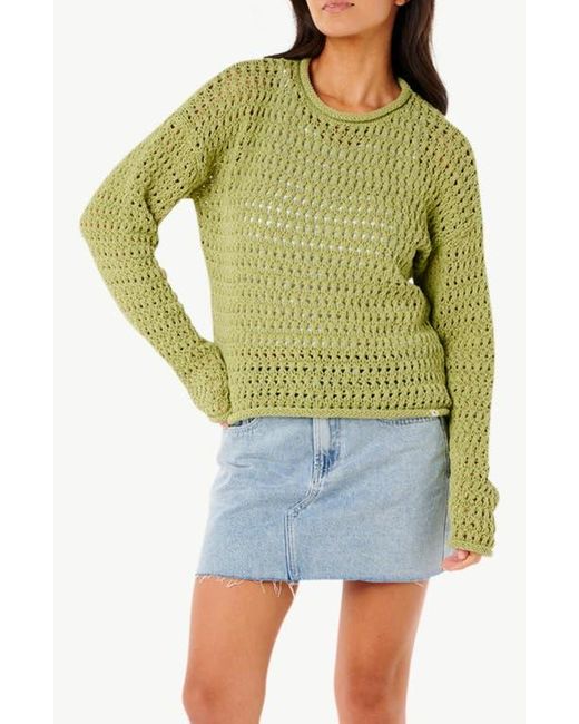 Rip Curl Green Cala Nights Pointelle Sweater