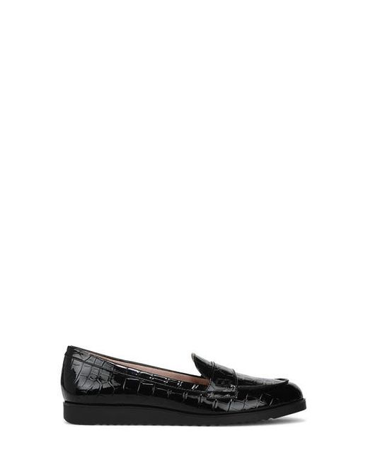 LifeStride Black Zee Croc Embossed Loafer