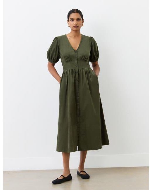 corduroy midi dress Vintage Style With Lace Trim 0 Valiant Green Womens Corduroy Women's Corduroy Midi Dress Fall