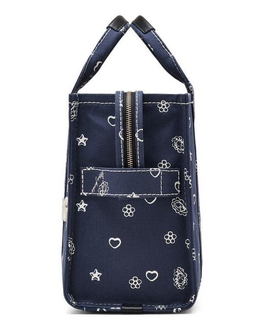Marc Jacobs Blue The Bandana Printed Medium Canvas Tote