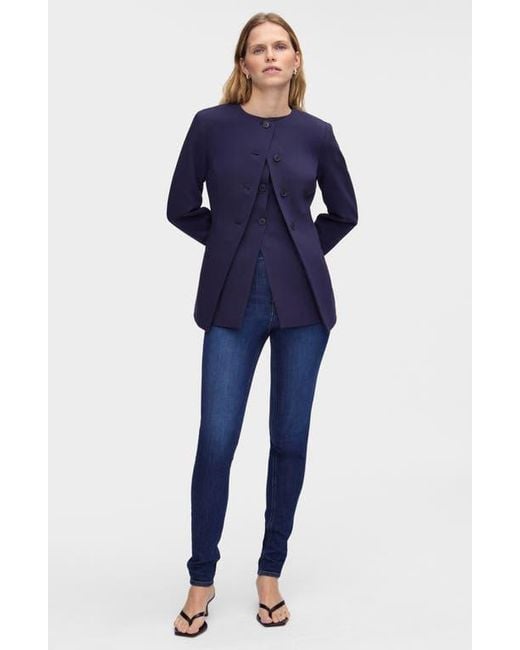 ALIGNE Blue Leo Collarless Vest
