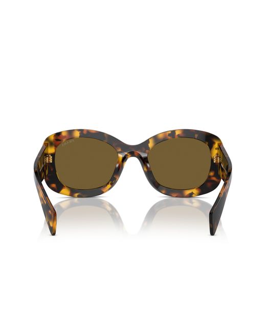 Prada Brown 55mm Oval Sunglasses for men