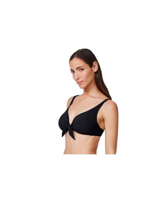 Gottex Black Tutti Frutti Underwire Tie Front Bikini Top