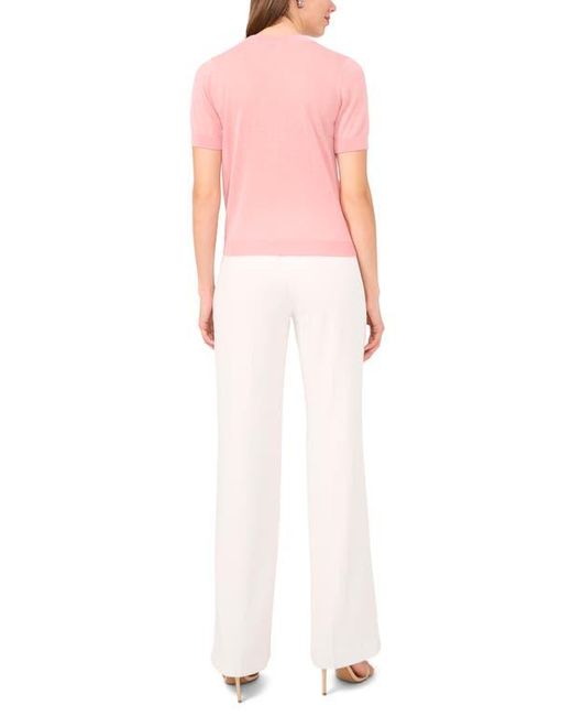 Halogen® Pink Sequin Sweater