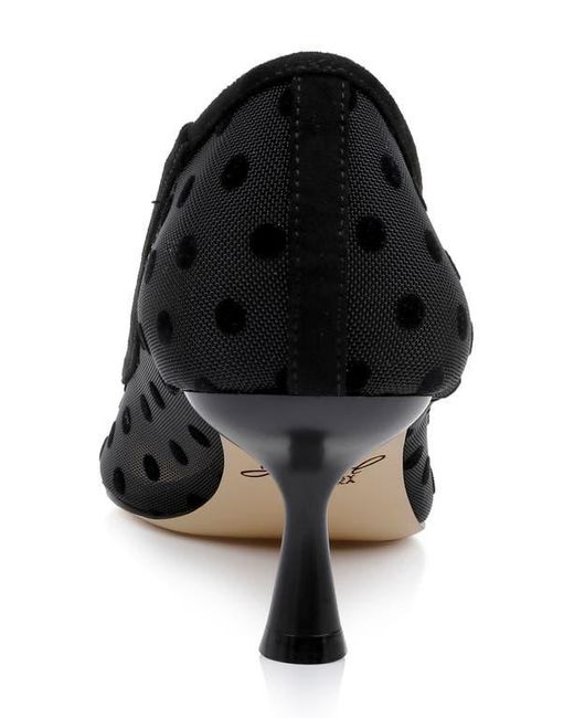 Badgley Mischka Black Elena Pointed Cap Toe Pump