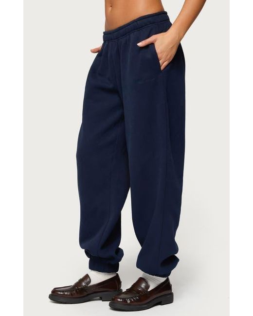 Edikted Blue Jayce Sweatpants