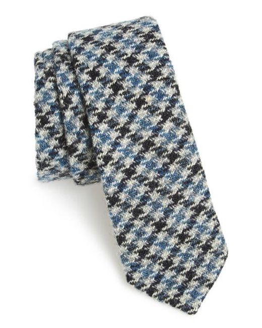 W.r.k. Blue Houndstooth Wool Tie for men