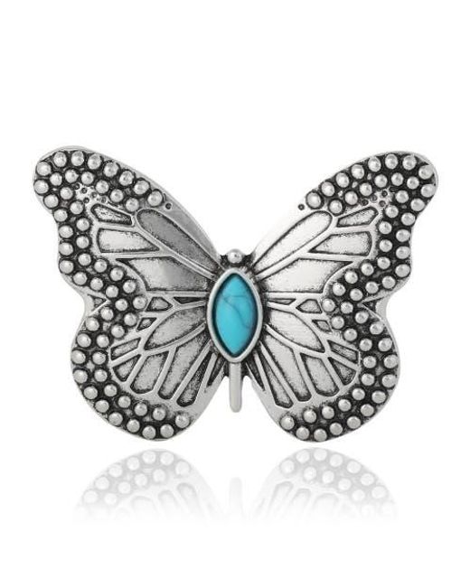 Jessica Simpson Blue Butterfly Pin With Accent