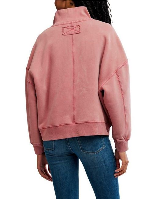 Free People Red Timeless Cotton Blend Pullover