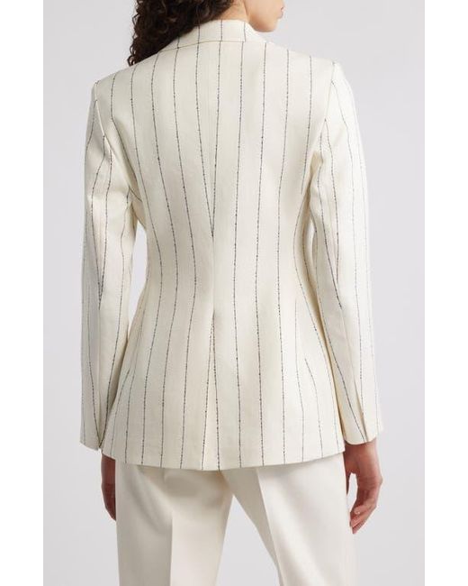 Boss Natural Jia Pinstripe Linen Blend Blazer
