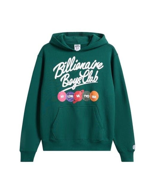 BBCICECREAM Green Script Cotton Graphic Hoodie for men
