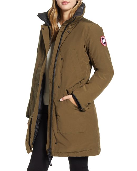 Canada Goose Green Ellesmere Arctic Tech 625 Fill Power Down Parka With Genuine Coyote Fur Trim