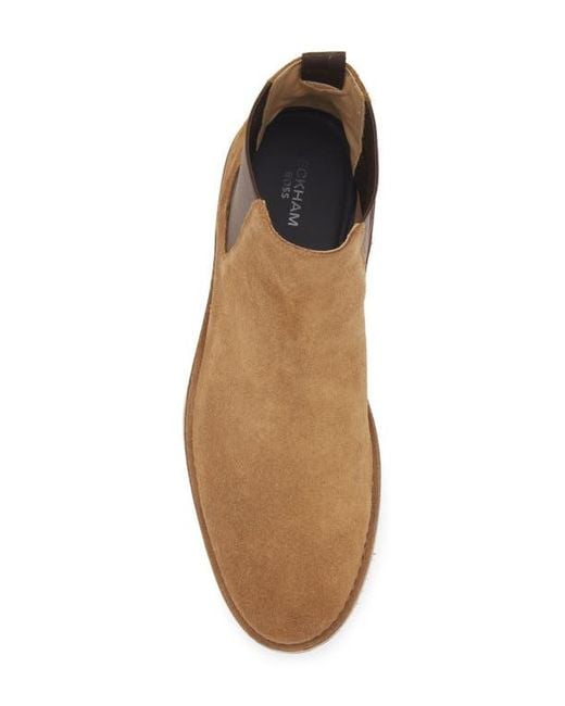 Boss Brown X Beckham Jareth Plain Toe Suede Chelsea Boot for men