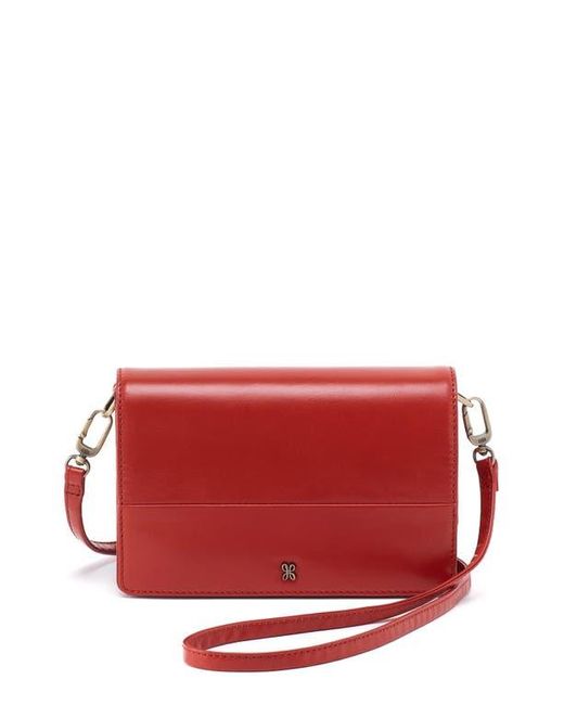 Hobo International Red Jill Leather Phone Crossbody Bag