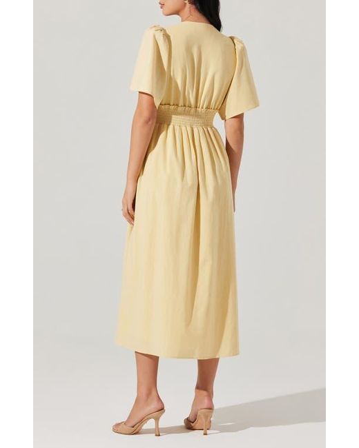 hadleigh scallop detail cotton blend midi dress Astr The Label Hadleigh Scallop Detail Cotton Blend Midi Dress In Periwinkle Blue - 45% Off