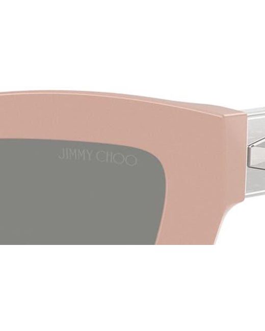 Jimmy Choo Gray 54Mm Cat Eye Sunglasses for men