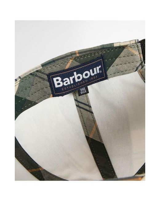 Barbour Green Telfield Tartan Adjustable Cap for men