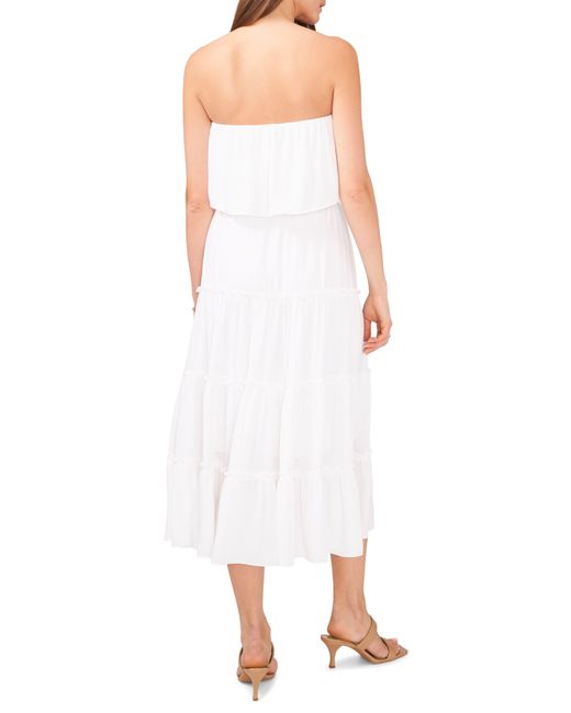 1.STATE White Strapless Maxi Dress