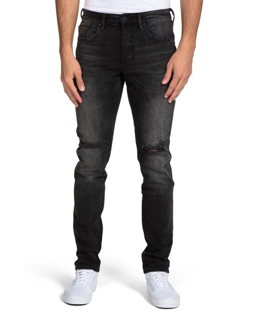 PRPS Black Le Sabre Ripped Slim Fit Jeans for men