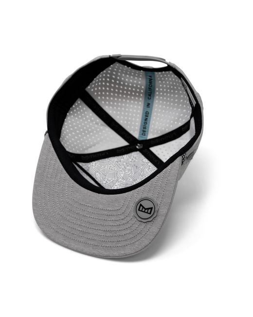 Melin Gray Coronado Brick Hydro Performance Snapback Hat for men