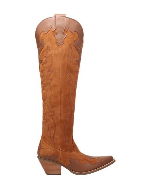 Dingo Brown Drama Queen Over The Knee Western Boot
