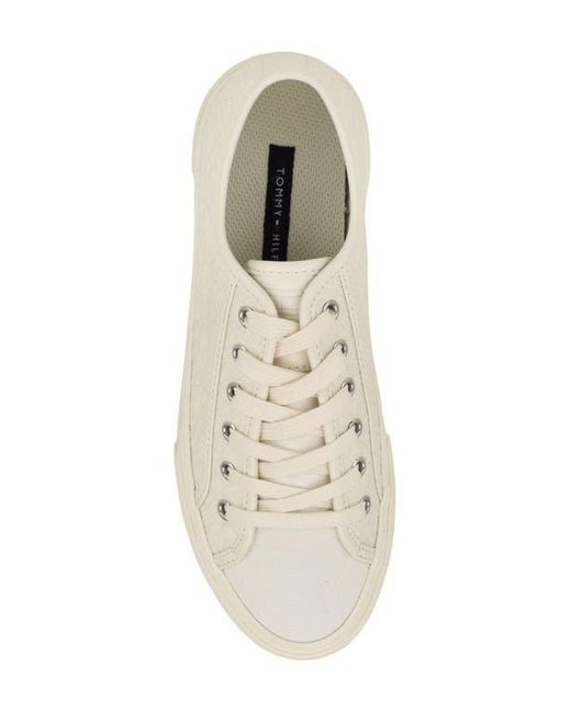 Tommy Hilfiger White Logo Jacquard Sneaker