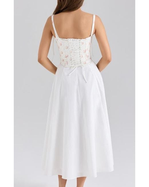 House Of Cb White Clarabelle A-Line Dress