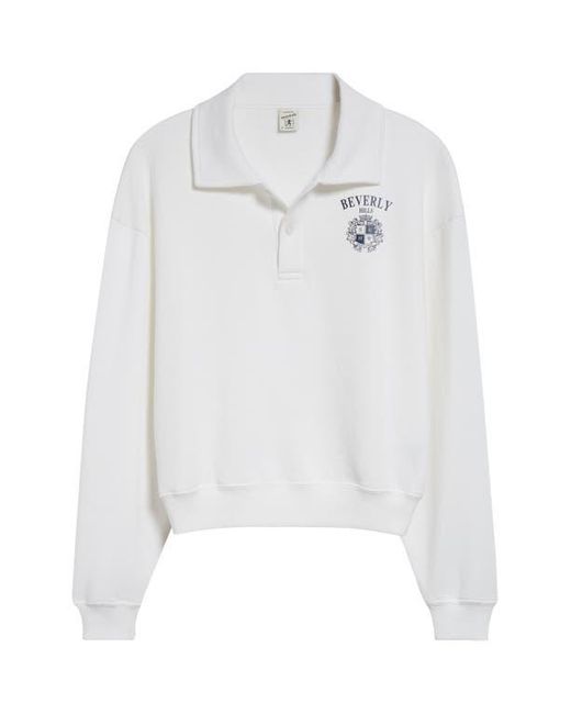Sporty & Rich White Beverly Hills Crest Cotton Blend Polo