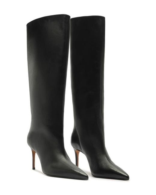 SCHUTZ SHOES Black Ellen Up Pointed Toe Boot