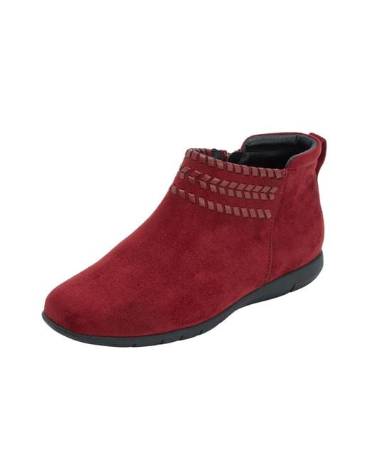 Comfortview Red The Farren Bootie