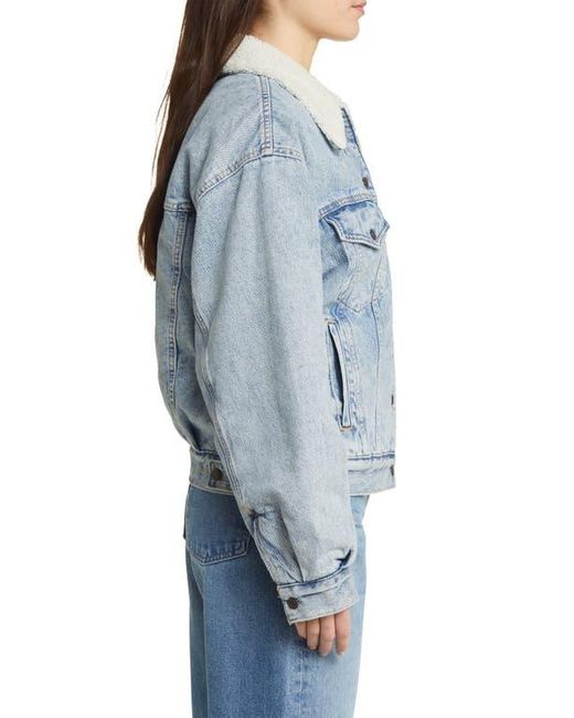 Levi's '90S High Pile Fleece Lined Denim Trucker Jacket in Blue | Lyst
