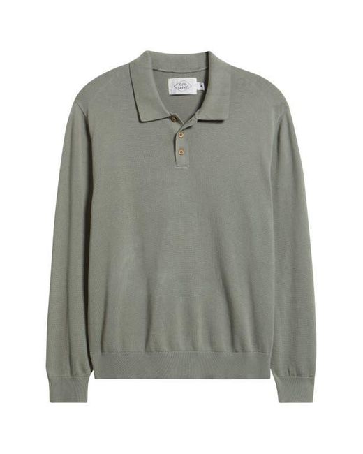 Alex Crane Gray Feather Organic Cotton Polo Sweater for men
