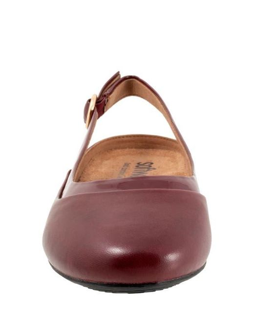 Softwalk® Red Sheffield Slingback Flat