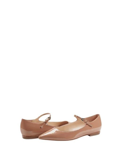 Marc Fisher Brown Trella Mary Jane Pointed Toe Flat