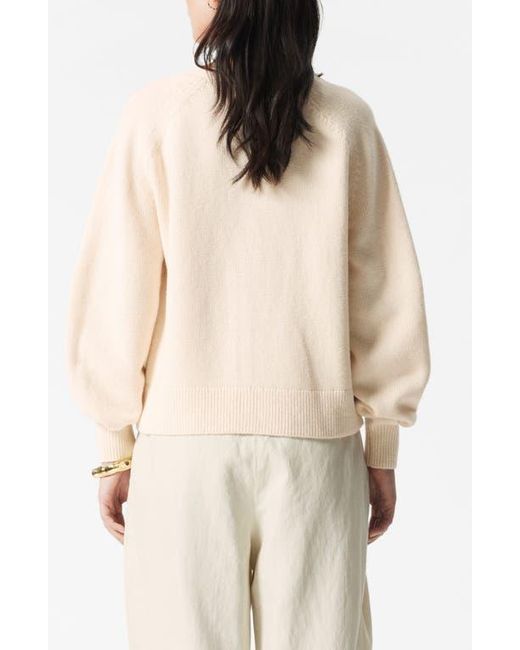 & Other Stories Natural Patch Pocket Wool & Cotton Cardigan