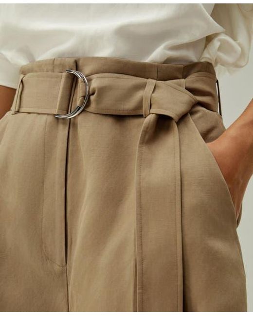 LILYSILK Natural Chic Silk-Linen Blend Bermuda Shorts